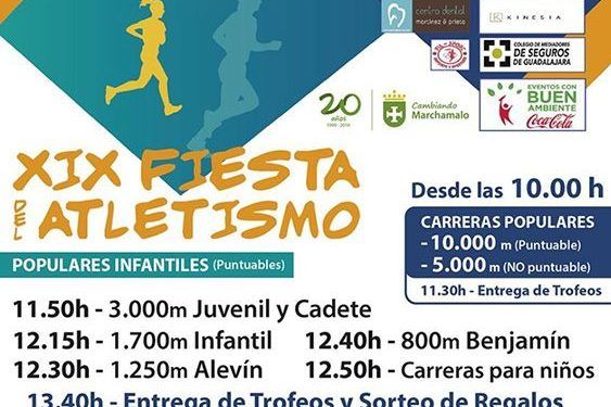 El miércoles 1 de mayo se celebrará la XIX Fiesta del Atletismo de Marchamalo, segunda prueba del Circuito Diputación de Guadalajara