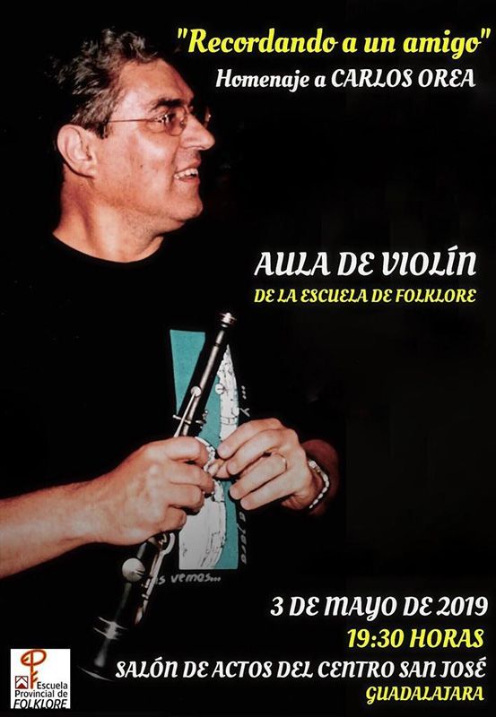 La Escuela de Folklore de la Diputación de Guadalajara rinde homenaje al músico Carlos Orea