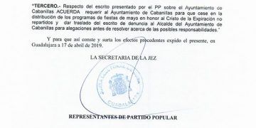 La Junta Electoral obliga a Salinas a retirar el programa de las fiestas de mayo por hacer propaganda en él
