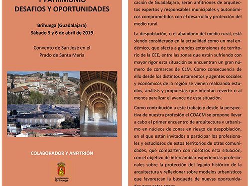 Brihuega acoge una jornada técnica sobre los retos de la despoblación en arquitectura Brihuega acoge una jornada técnica sobre los retos de la despoblación en arquitectura