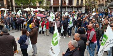 Unos 1.200 agricultores y ganaderos en Toledo piden atención política para los problemas del campo y el medio rural.