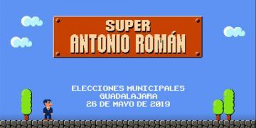Antonio Román anima la campaña electoral en Guadalajara con un vídeo que recoge sus logros a lo Super Mario