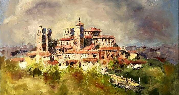 Emilio Fernández-Galiano dona un cuadro al Cabildo, con motivo del Año Jubilar de la Catedral