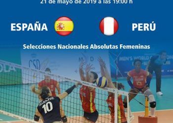 Las selecciones absolutas femeninas de  voleibol de España y Perú se enfrentarán el día 21 de mayo en el Multiusos