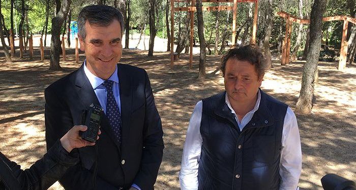 Román anuncia la creación de una zona multiaventura en el parque de La Constitución