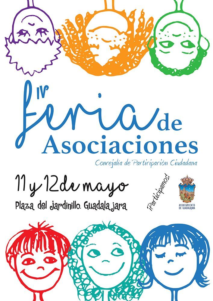 Un total de 46 asociaciones ciudadanas participan este año en Guadalajara en la 4ª edición de la Feria de las Asociaciones