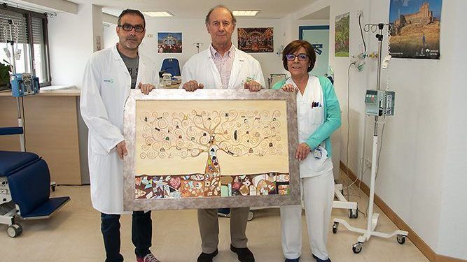Una obra elaborada por los profesores y por niños ingresados en el hospital de Guadalajara decorará el Hospital de Día Onco-Hematológico