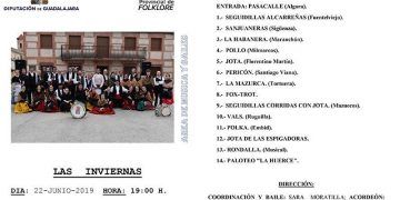 La Escuela de Folklore de la Diputación de Guadalajara ofrecerá este sábado una actuación de su Área de Música y Bailes en Las Inviernas