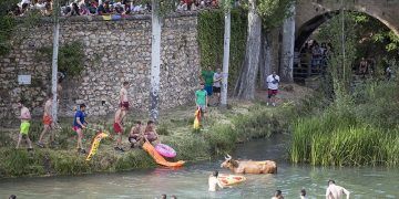 Unas 5.000 personas disfrutan de una edición tranquila y limpia de las Vacas por el Tajo de la Feria Chica de Trillo