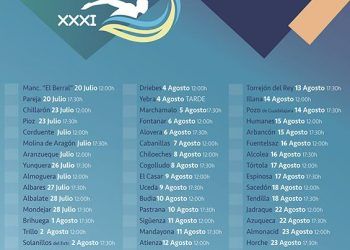 El Campeonato Interpueblos de Natación de Guadalajara llegará este año a cincuenta municipios
