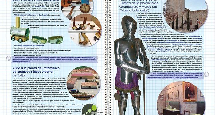 La Diputación de Guadalajara ofrece este curso 20 actividades de formación complementaria a los centros educativos de la provincia