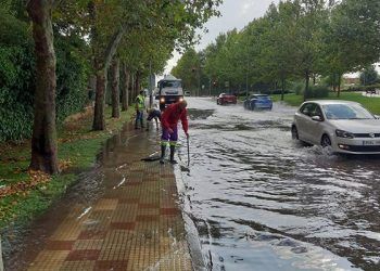 Las intensas lluvias caídas en Guadalajara provocan balsas de agua en calzadas, caídas de muros y varias viviendas inundadas Las intensas lluvias caídas en Guadalajara provocan balsas de agua en calzadas, caídas de muros y varias viviendas inundadas
