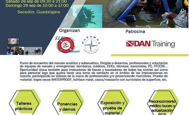 Sacedón acoge este fin de semana las VII Jornadas Nacionales sobre innovaciones y nuevos procedimientos en rescate acuático y subacuático