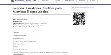 La Diputación de Guadalajara organiza una jornada para electos locales