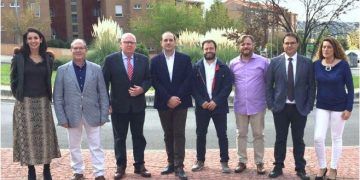 María Cruz y Jesús Muñoz, delegados del Colegio de Ingenieros Técnicos de Obras Públicas de C-LM en Cuenca y Guadalajara