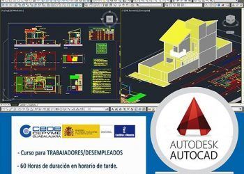 Últimas plazas para el curso de modelado 3D con Autocad de CEOE-Cepyme Guadalajara