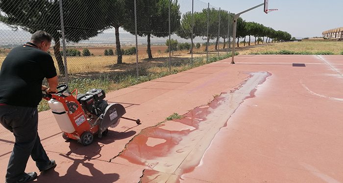 Comienzan las obras de remodelación de las pistas polideportivas del Mirador del Henares de Villanueva de la Torre