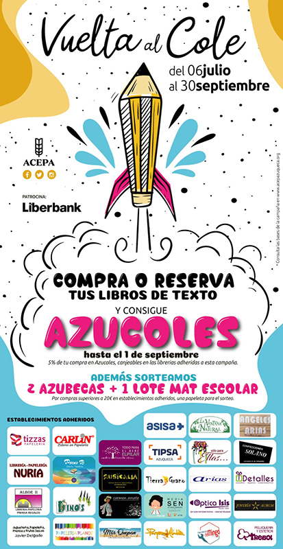 Las siete librerías de Azuqueca junto con 20 establecimientos de la localidad participan en la campaña Azucoles 2020