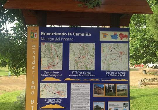 Málaga del Fresno cuenta con cuatro nuevas rutas de senderismo y BTT