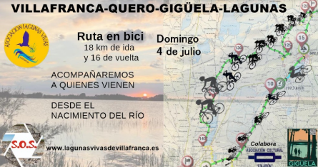 Ruta ciclista para conocer la realidad y problemas del río Gigüela