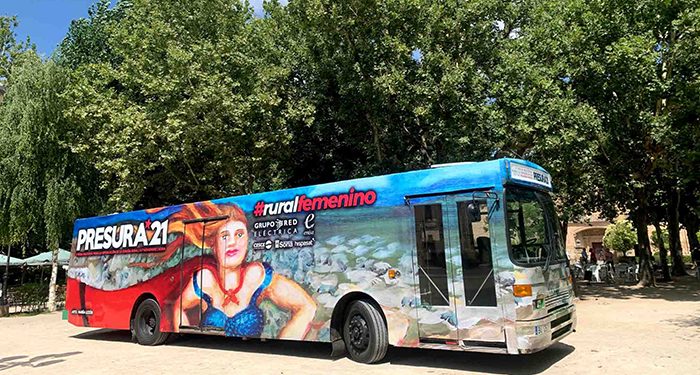 Sigüenza, parada hoy del Autobús de la Repoblación de la feria Presura21