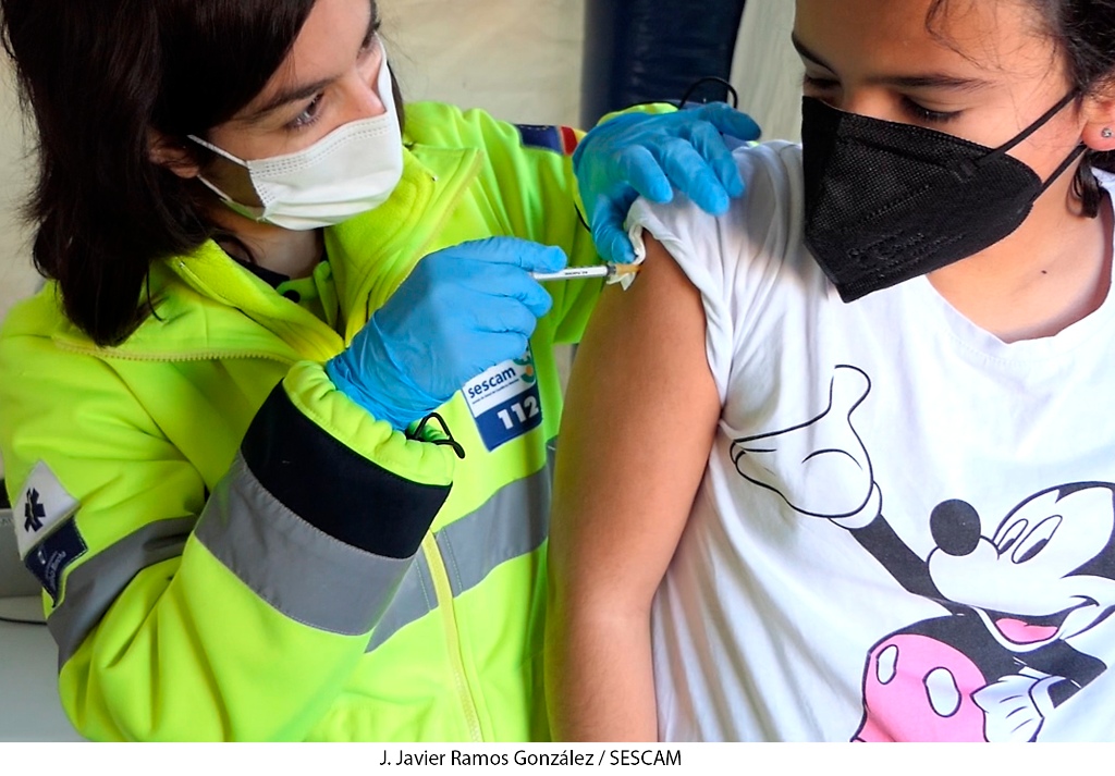 Guadalajara inicia la vacunación frente a la Covid-19 del grupo de niños y niñas de entre 9 y 11 años