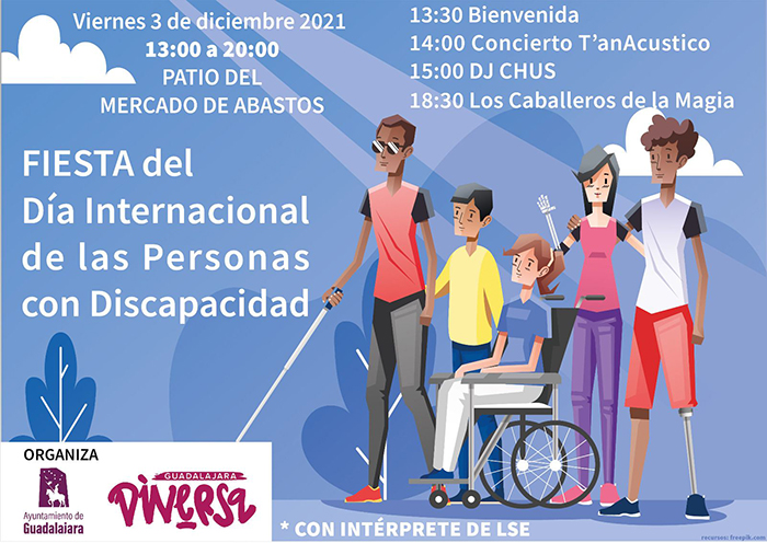 El Ayuntamiento de Guadalajara organiza, por primera vez, una jornada festiva para celebrar el Día Internacional de las Personas con Discapacidad
