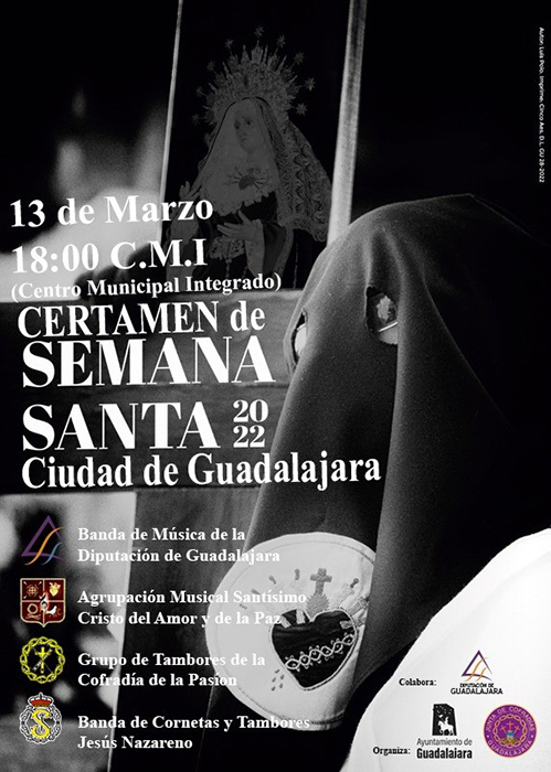 La Banda de Música de la Diputación participará en el Certamen de Semana Santa 2022 Ciudad de Guadalajara