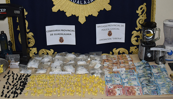 La Policía Nacional desmantela un centro de corte y distribución de cocaína en Guadalajara
