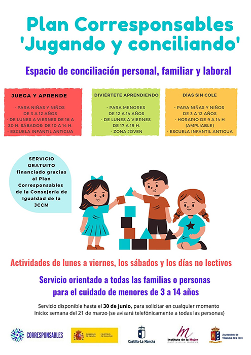 Villanueva de la Torre estrena un servicio municipal gratuito para el cuidado de menores gracias al Plan Corresponsables
