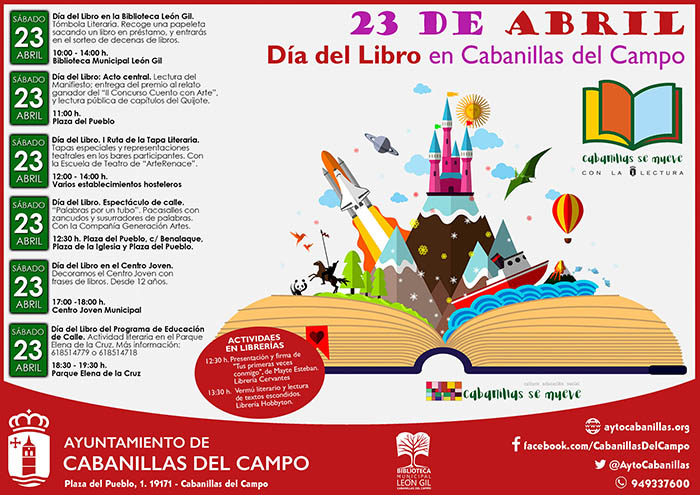 Cabanillas prepara una gran celebración del Día del Libro para el sábado 23 de abril