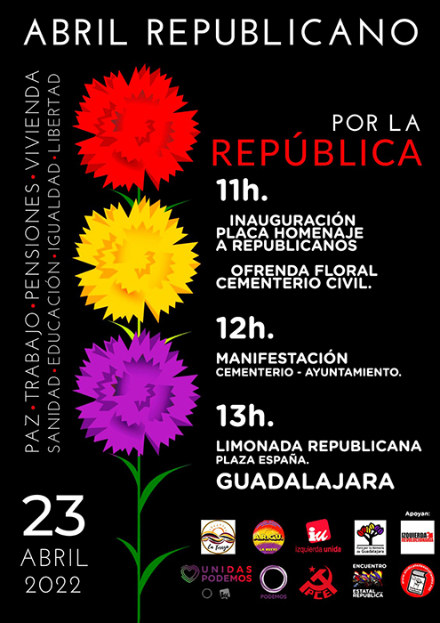 La izquierda de Guadalajara se reunirá para reivindicar los valores de la República como motor de cambio