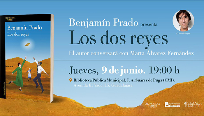 El reconocido poeta y novelista Benjamín Prado presenta su última obra ‘Los dos reyes’, este jueves en la biblioteca municipal de Guadalajara