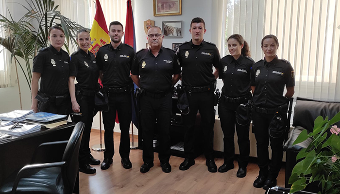La Policía Nacional recibe a 6 nuevos agentes en prácticas que completarán su periodo de formación en Guadalajara