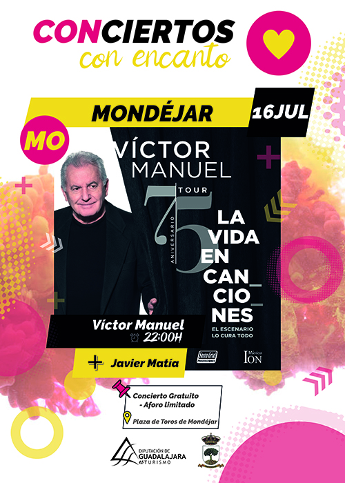 Ya puedes conseguir tu entrada para el “Concierto con encanto” de Victor Manuel en Mondéjar