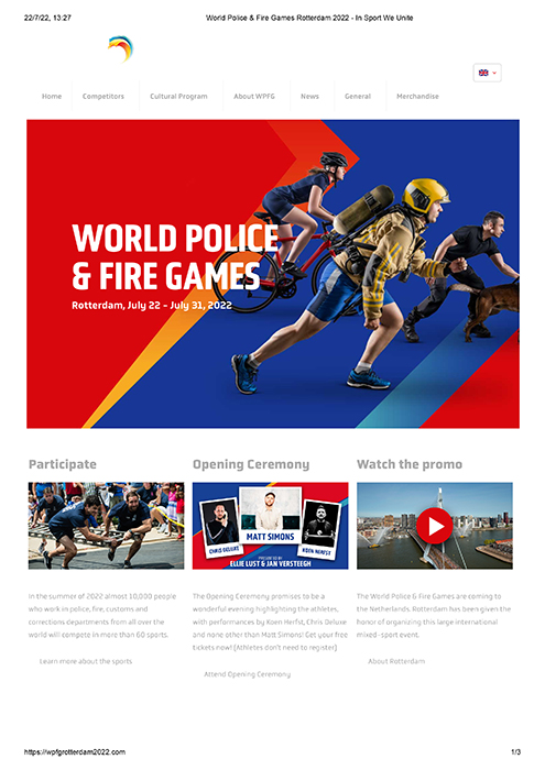 Ocho bomberos del Ayuntamiento de Guadalajara participan en las olimpiadas de policías y bomberos que se celebran en Rotterdam