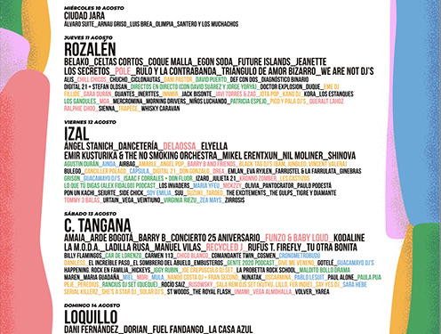 Sonorama Ribera anuncia el cartel por días de su 25º aniversario
