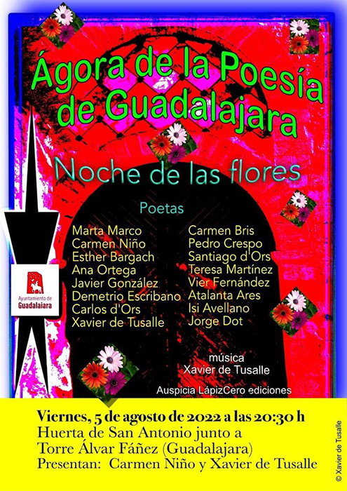 Este viernes regresa la actividad ‘Ágora de la poesía’ a los jardines árabes del parque de San Antonio de Guadalajara