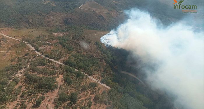 Controlado el incendio en Valverde de los Arroyos Controlado el incendio en Valverde de los Arroyos