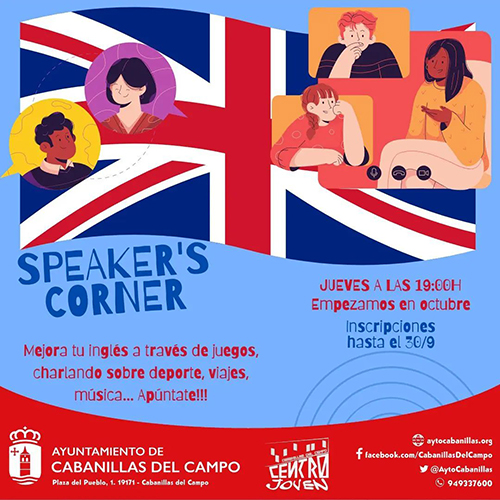 El Centro Joven de Cabanillas lanza una iniciativa para practicar inglés «Speaker´s Corner»