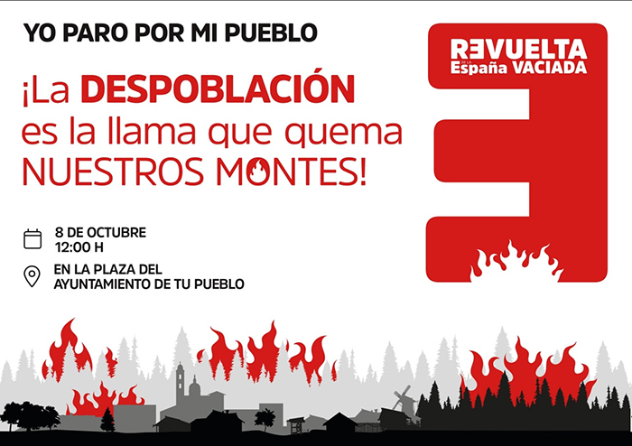 La Revuelta de la España Vaciada se moviliza este sábado para reclamar otro modelo de gestión forestal y evitar los incendios