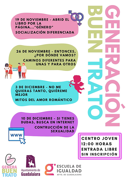 El Ayuntamiento de Guadalajara organiza nuevas jornadas dirigidas a la juventud para reflexionar sobre igualdad y las relaciones de pareja 