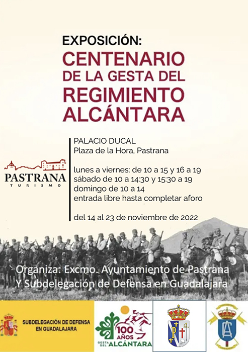 El Palacio Ducal de Pastrana rinde homenaje en el centenario de la gesta del regimiento de Caballería Alcántara