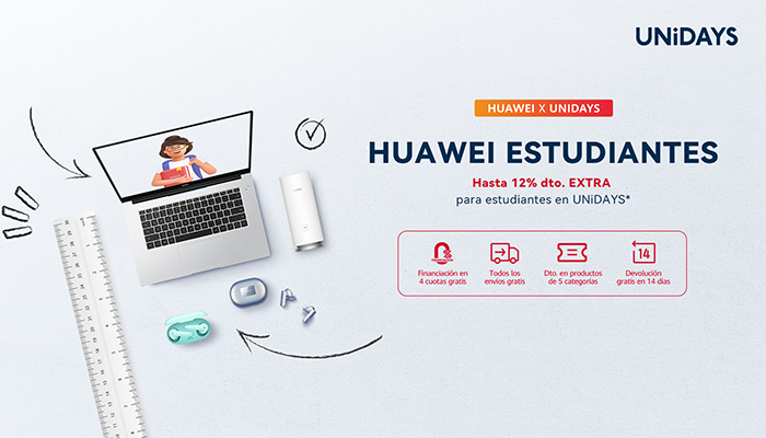Huawei y UNiDAYS ofrecen a estudiantes los mejores descuentos en tecnología en el #diadelestudiante