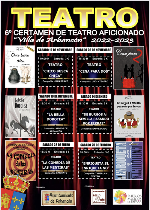 Nueva edición del certamen de teatro aficionado Villa de Arbancón