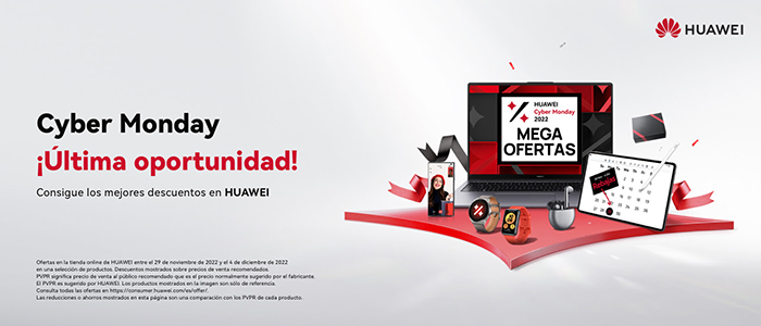 Vuelve el Cyber Monday de Huawei con ofertas disponibles en la tienda online