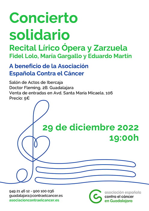 La Asociación Española Contra el Cáncer de Guadalajara organiza un concierto para impulsar la investigación oncológica