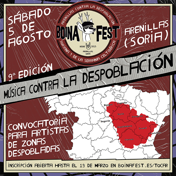 El 1er festival contra la despoblación Boina Fest prepara su 9ª edición y busca artistas de las zonas más despobladas de Castilla-La Mancha