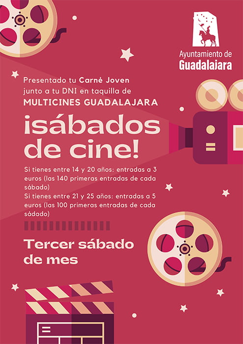 El Ayuntamiento de Guadalajara lanza ‘Sábados de cine’, con entradas a 3 y 5 euros para jóvenes de edades entre 14 y 25 años 
