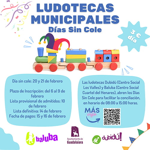 El Ayuntamiento de Guadalajara abre la inscripción a ‘Días sin cole en la granja’ y ‘Ludotecas en carnaval’ para los días 20 y 21 de febrero